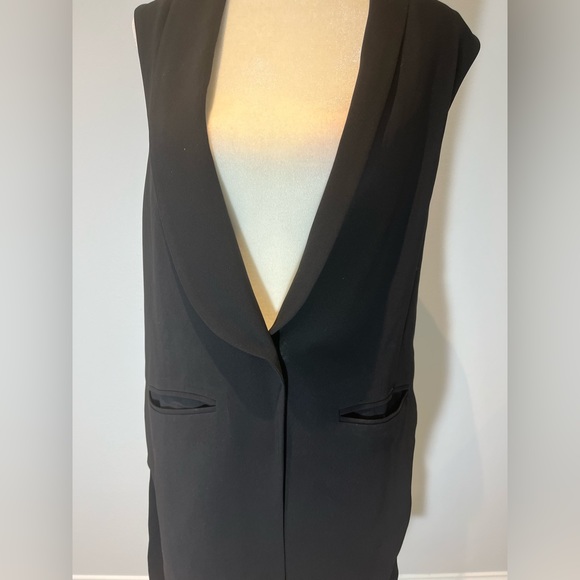 Club Monaco Sonti Tailored Blazer Vest Black - Size XS-Retail $329 - Picture 3 of 10
